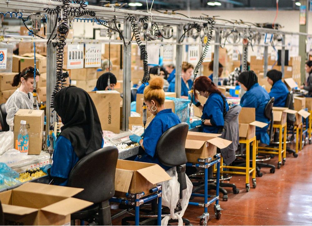 Workers on Assembly Line